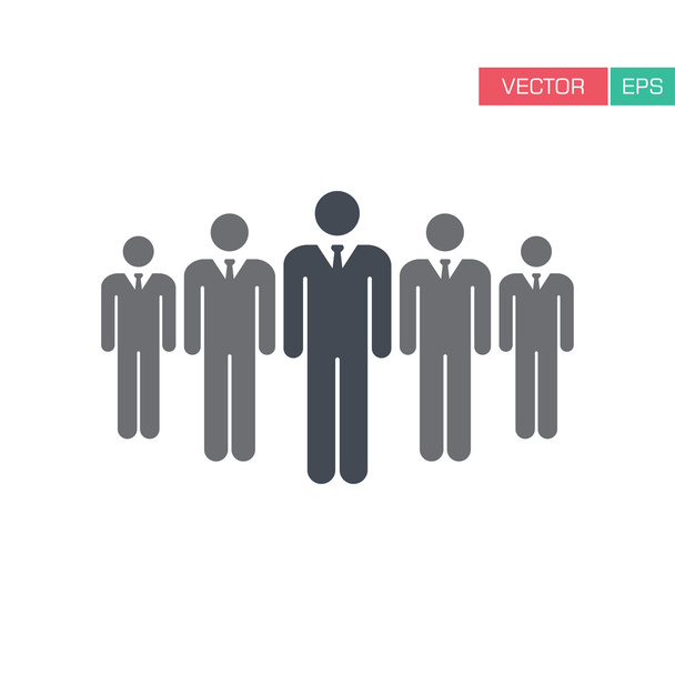 Люди Піктограма - Бізнесмени, Команда, Група, Управління Піктограма у плоскій кольоровій ілюстрації
 - Вектор, зображення