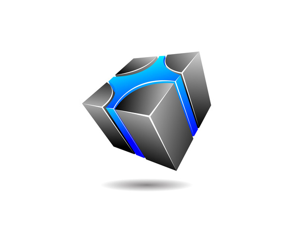 Μασίφ μπλοκ διάνυσμα λογότυπο εικονίδιο προτύπου - Διάνυσμα, εικόνα