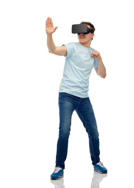 man in virtual reality headset or 3d glasses - Φωτογραφία, εικόνα