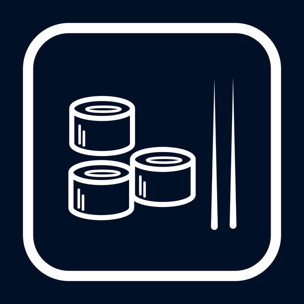ilustración vectorial de sushi y palillos
 - Vector, imagen