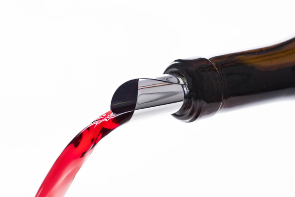 Drop stop inserted into a bottle of wine - Φωτογραφία, εικόνα