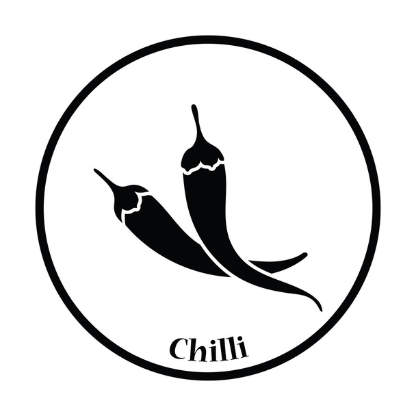 Ilustración del icono de chiles
. - Vector, imagen
