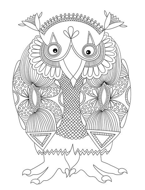 Animal fantasy personage, owl - Vektor, Bild