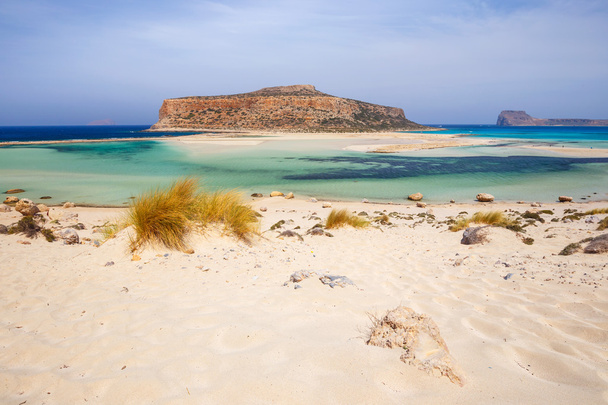 浴槽ラグーン、クレタ島の美しいビーチの景色 - 写真・画像