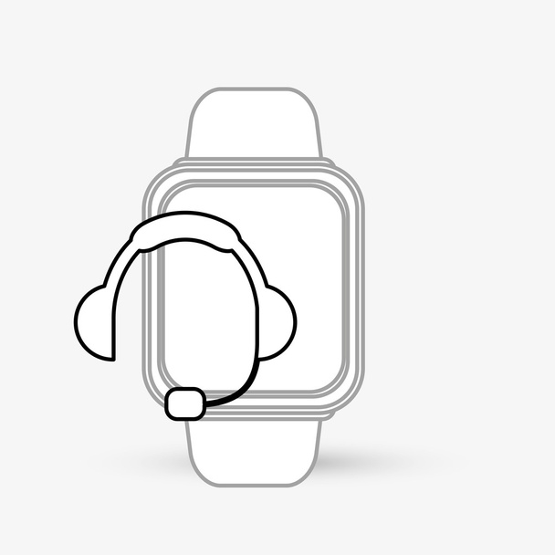 Wearable technology design. Gadget icon. Flat illustration, vector - Vector, afbeelding