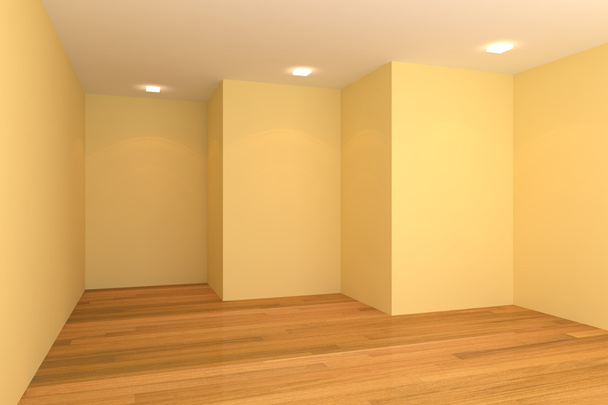 žlutá prázdný pokoj - Fotografie, Obrázek