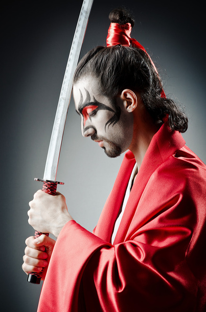 Japanese actor with sword - Photo, Image