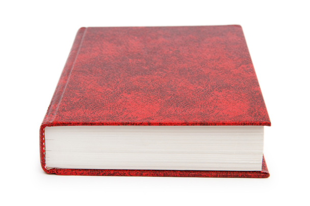 Libro di copertina rosso isolato sullo sfondo bianco
 - Foto, immagini