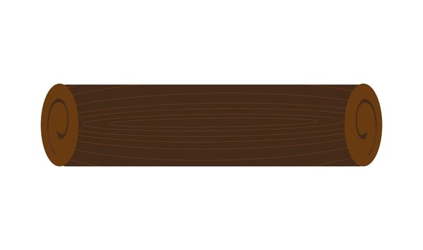 bruin houten log - Vector, afbeelding