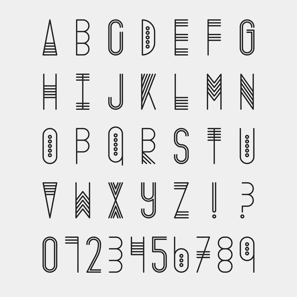Original ethnic latin alphabet set. - Vecteur, image
