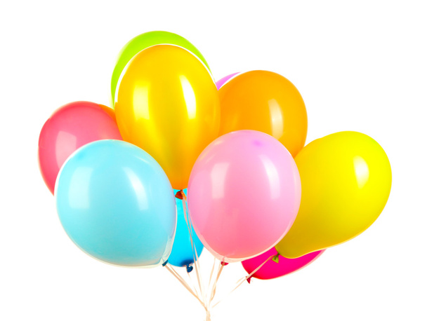 Colorful balloons isolated on white - Valokuva, kuva