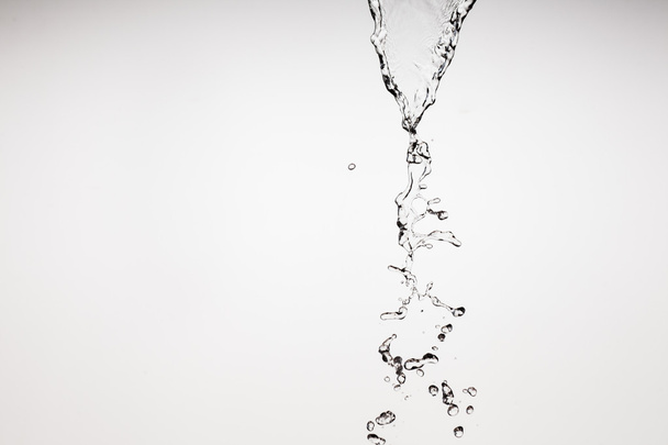 Stream of water on a white background - Photo, Image