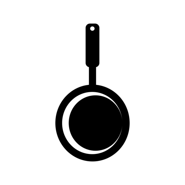 fekete főzés pan, vektorgrafikus - Vektor, kép