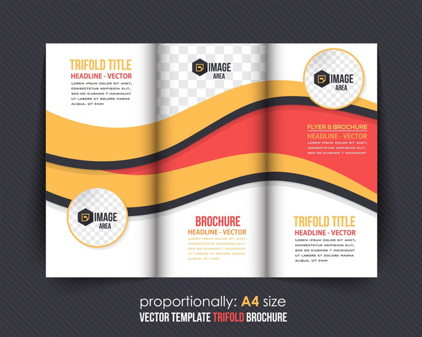 Multicolor Tri-fold, katalog, biznes broszura koncepcja - Wektor, obraz