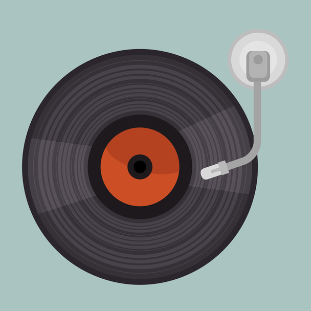 Vinyl játékos elszigetelt ikon tervezés - Vektor, kép