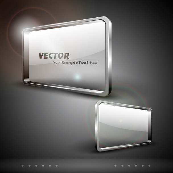 Glass billboard or banners, isolated on grey background. EPS 10. - Vettoriali, immagini