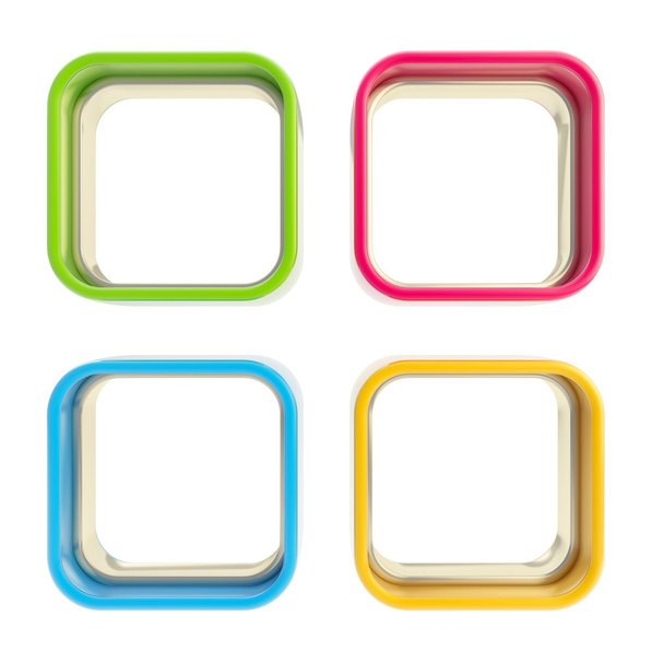 Four applet copyspace colorful boxes - Fotó, kép