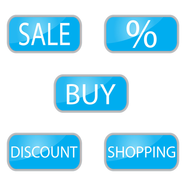 Web button for shooping and online shop - Вектор,изображение