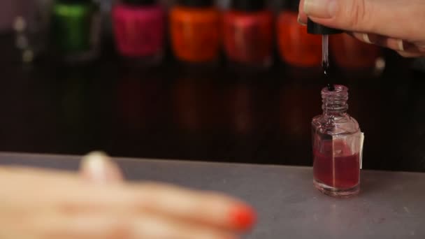 Womens manicure, Nail Polish - Footage, Video