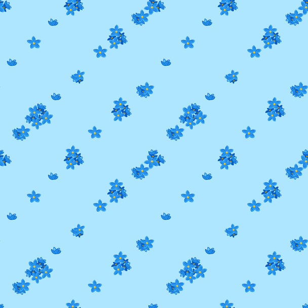 Seamless forget-me-not pattern - Vector, Image