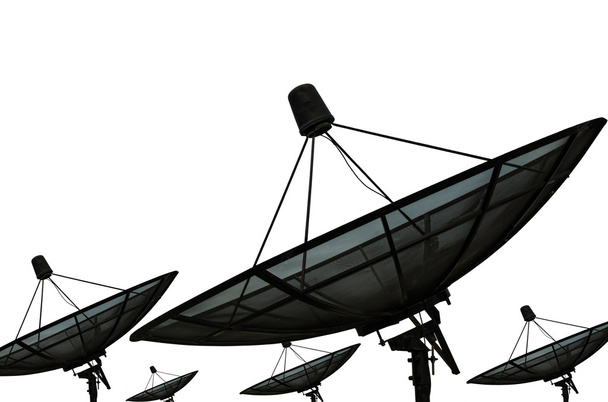 Satellite dish isolated on a white background  - Photo, Image