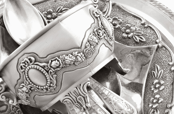 vintage old silverware - Photo, Image
