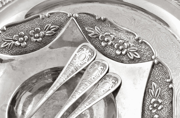 Vintage eski gümüş - Fotoğraf, Görsel