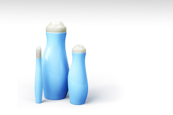Set of cosmetic bottles 3d model - Photo, Image
