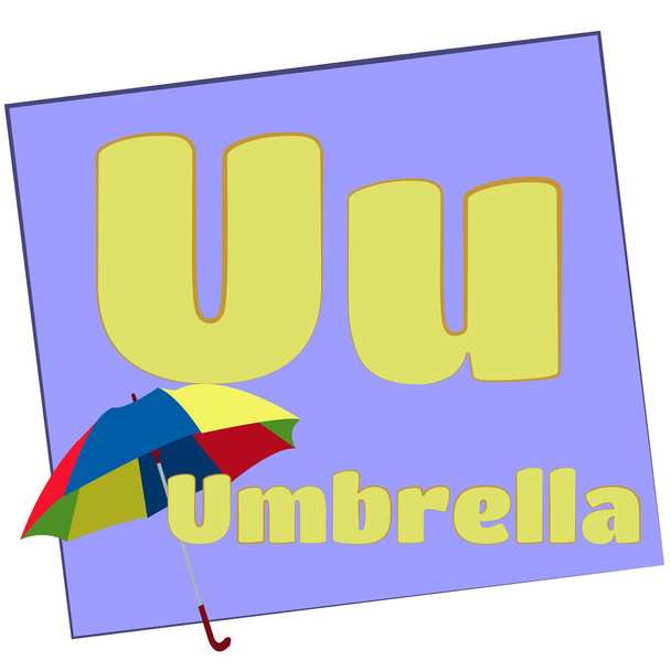 u-rebrella / bunte Buchstaben im Alphabet - Foto, Bild