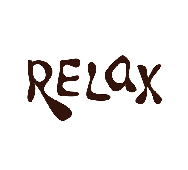 Relax. Hand drawn lettering - Vector, Image