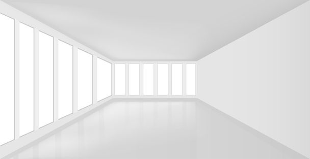 Witte kamer interieur geïsoleerd op een witte achtergrond - Vector, afbeelding