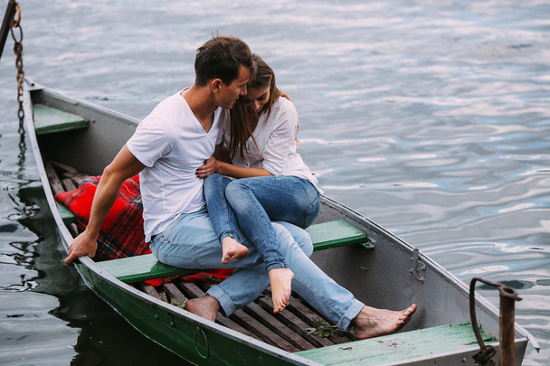 Couple in boat - Fotó, kép