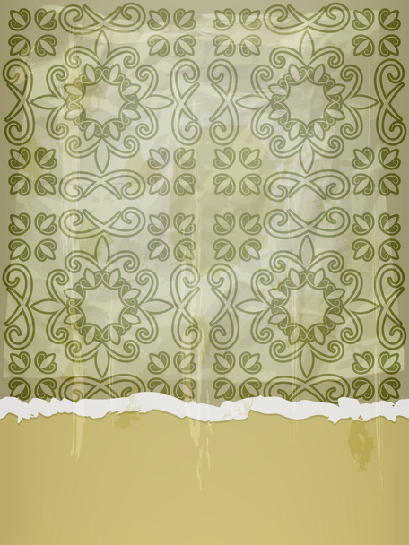 vector seamless pattern on crumpled paper with grunge blots and - Вектор, зображення
