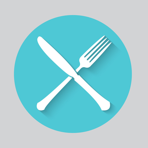 Fork and Knife icon - Вектор,изображение