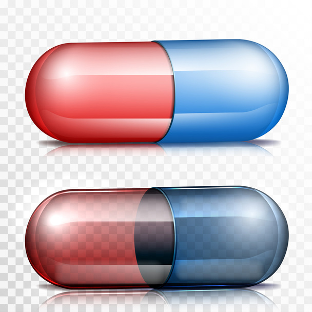 pills isolated on a white background. Vector illustration - Vector, Image