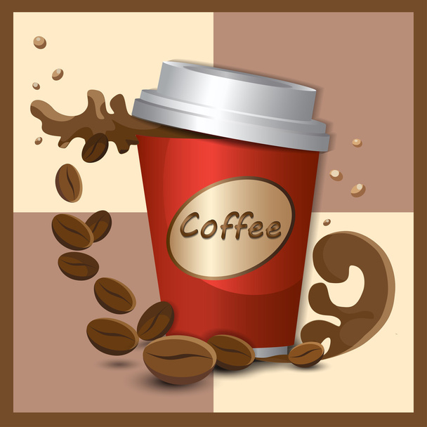 Vector illustration coffee cup - Vetor, Imagem