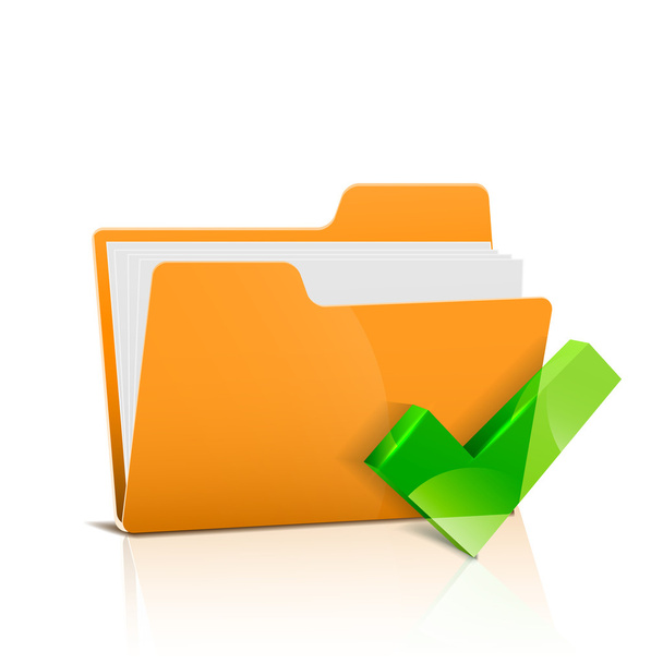 Yellow file folder icon isolated on white - Вектор, зображення