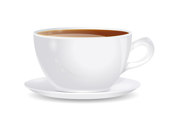Чашка чаю ізольована на білому тлі
 - Вектор, зображення