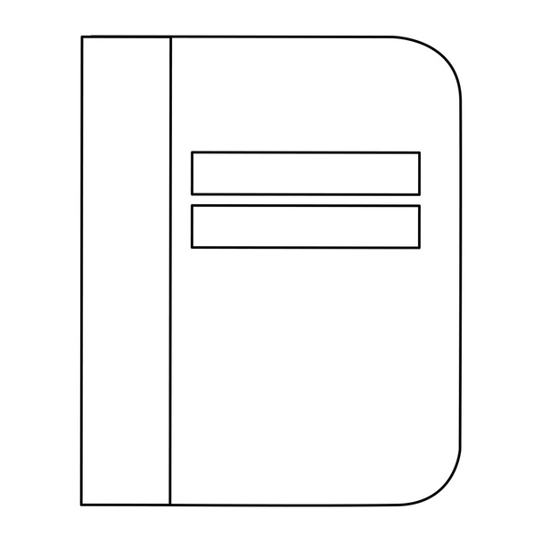copertina per notebook linea semplice, illustrazione vettoriale
 - Vettoriali, immagini