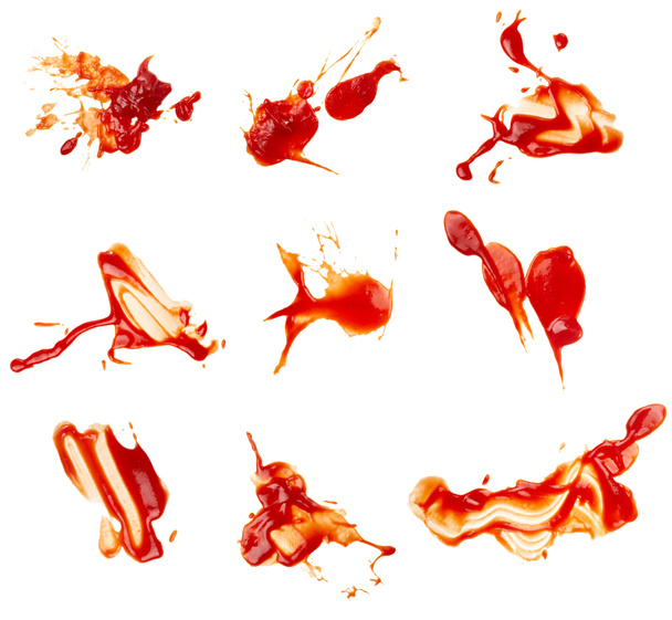keczup plama brudne, przyprawa przyprawowy żywności - Zdjęcie, obraz