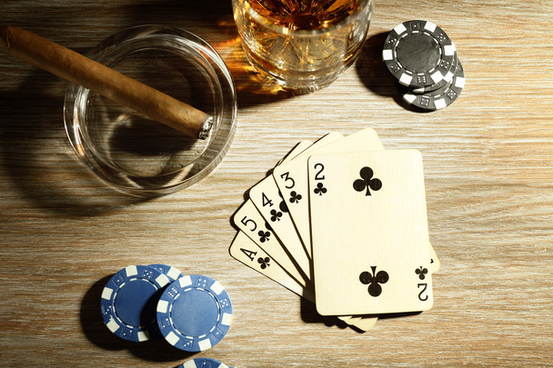 Set to playing poker - Zdjęcie, obraz