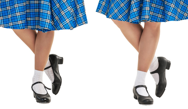 Kobieta nogi w buty do tańca szkockiego - Zdjęcie, obraz