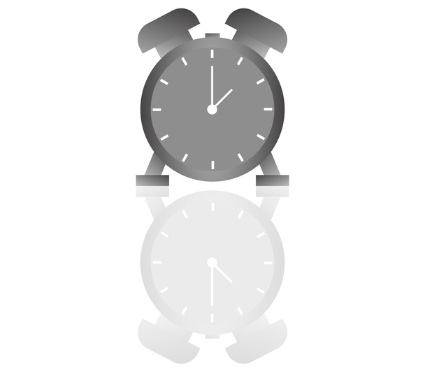 alarm clock illustrated on a white background - Photo, Image