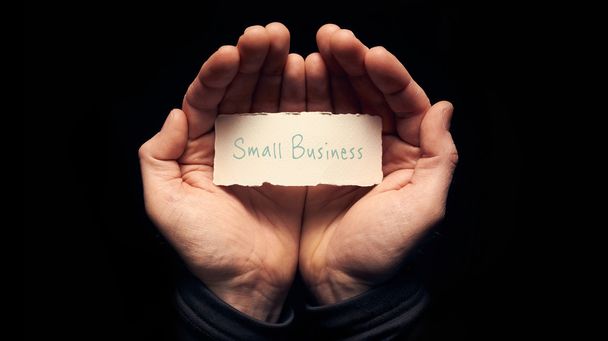 ruce s Small Business Concept - Fotografie, Obrázek