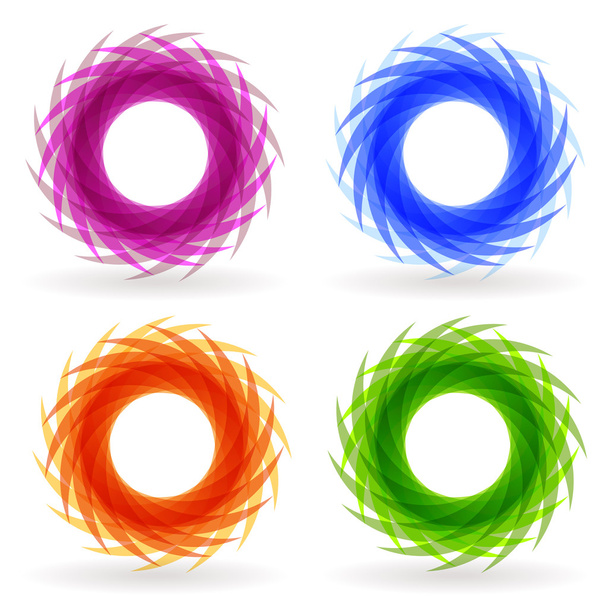 Vector swirl set, abstract icons - Vektor, kép