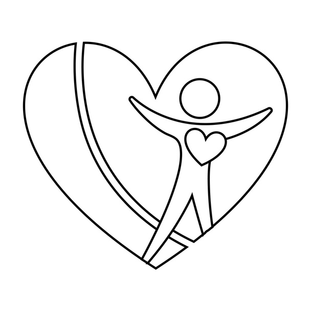 Symbol zdravé srdce, samostatný ikony designu - Vektor, obrázek