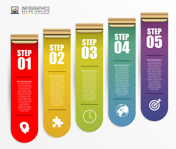 Infographic design template with icons. Banner. Vector - Vetor, Imagem