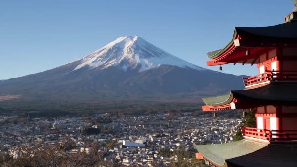Mount Fuji and Chureito Pagoda, Japan - Footage, Video