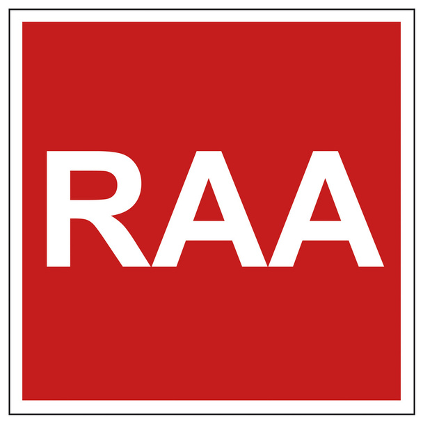 Paloturvallisuusmerkki RAA-varoitusmerkki
 - Vektori, kuva