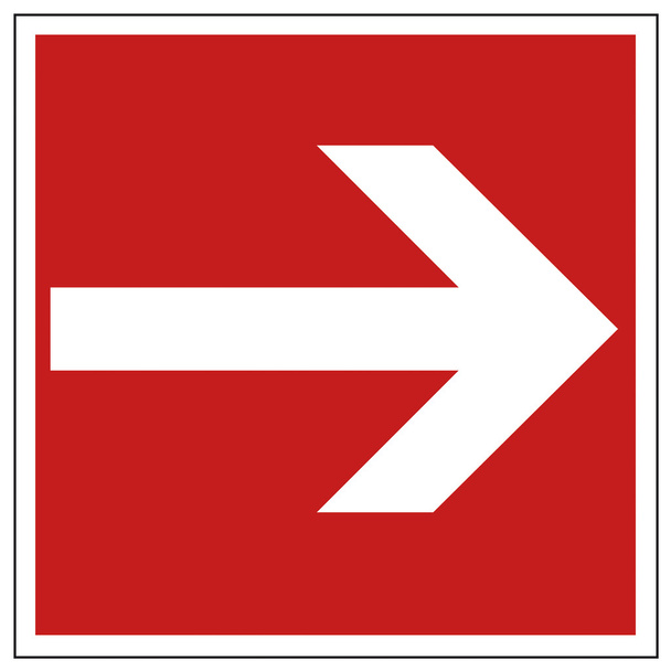 Požární bezpečnost znaménko šipka varovný signál - Vektor, obrázek